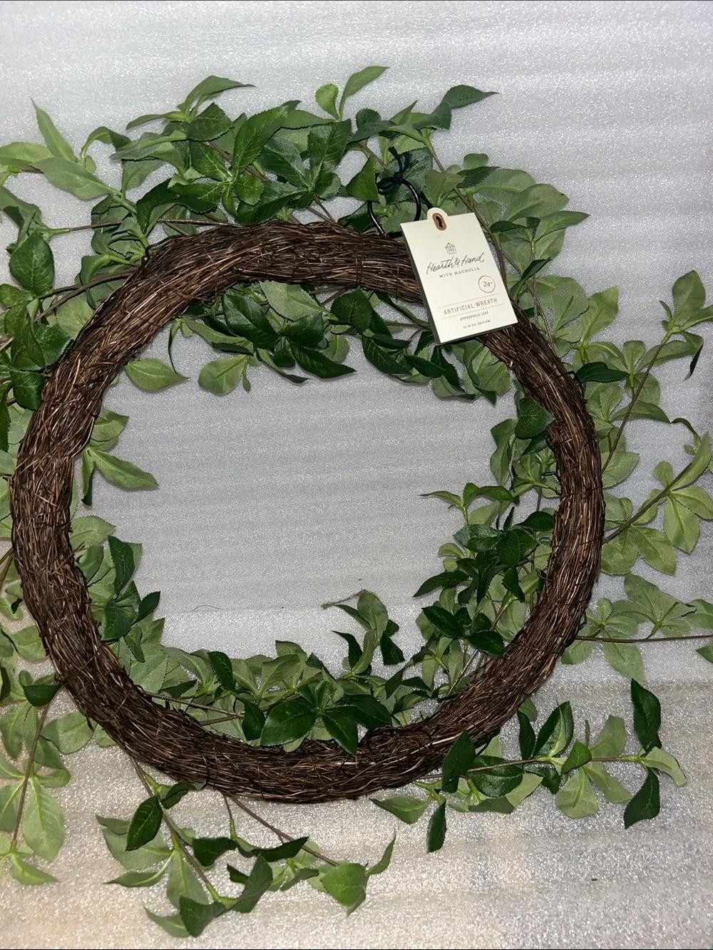 Hearth & Hand 24”  Gypsophila  Green Faux Leaf Wreath